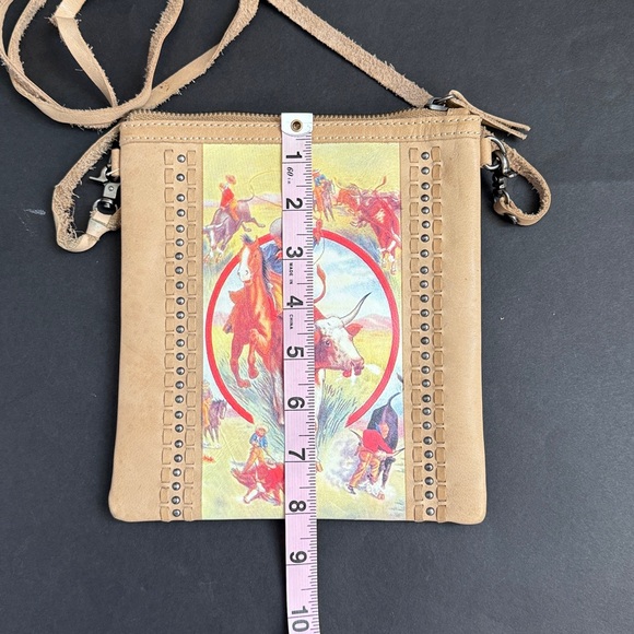 Montana West 100% Leather Rodeo Collection “Ride Em” Crossbody Bag  *read detail - Picture 10 of 12